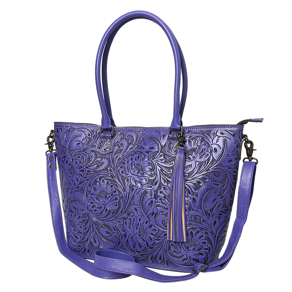 American Darling Tote Hand Tooled Genuine Leather