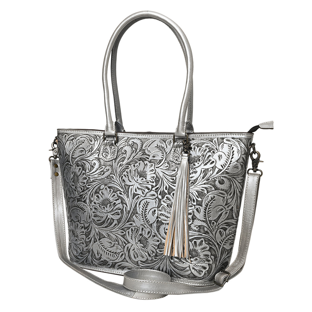 American Darling Tote Hand Tooled Genuine Leather