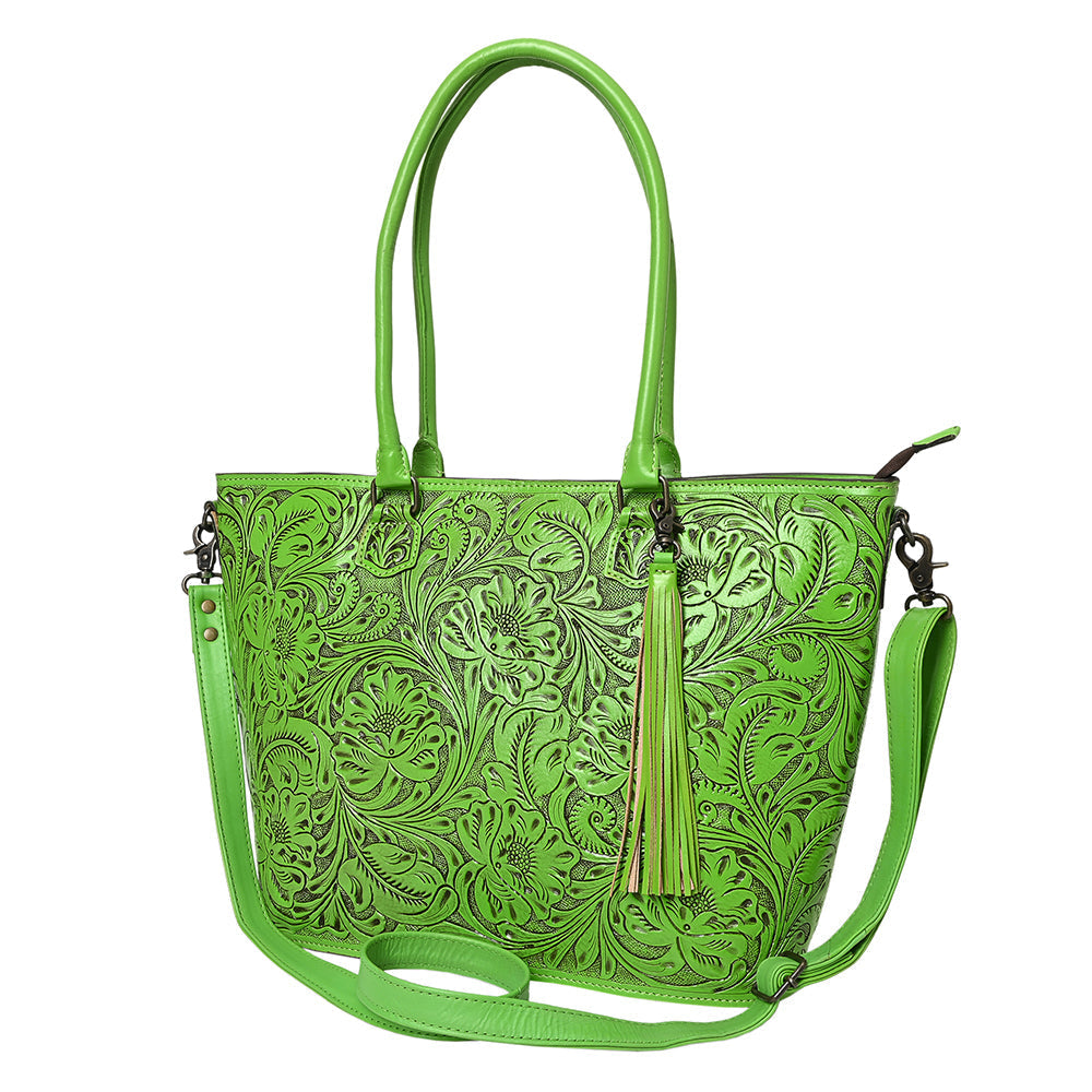 American Darling Tote Hand Tooled Genuine Leather