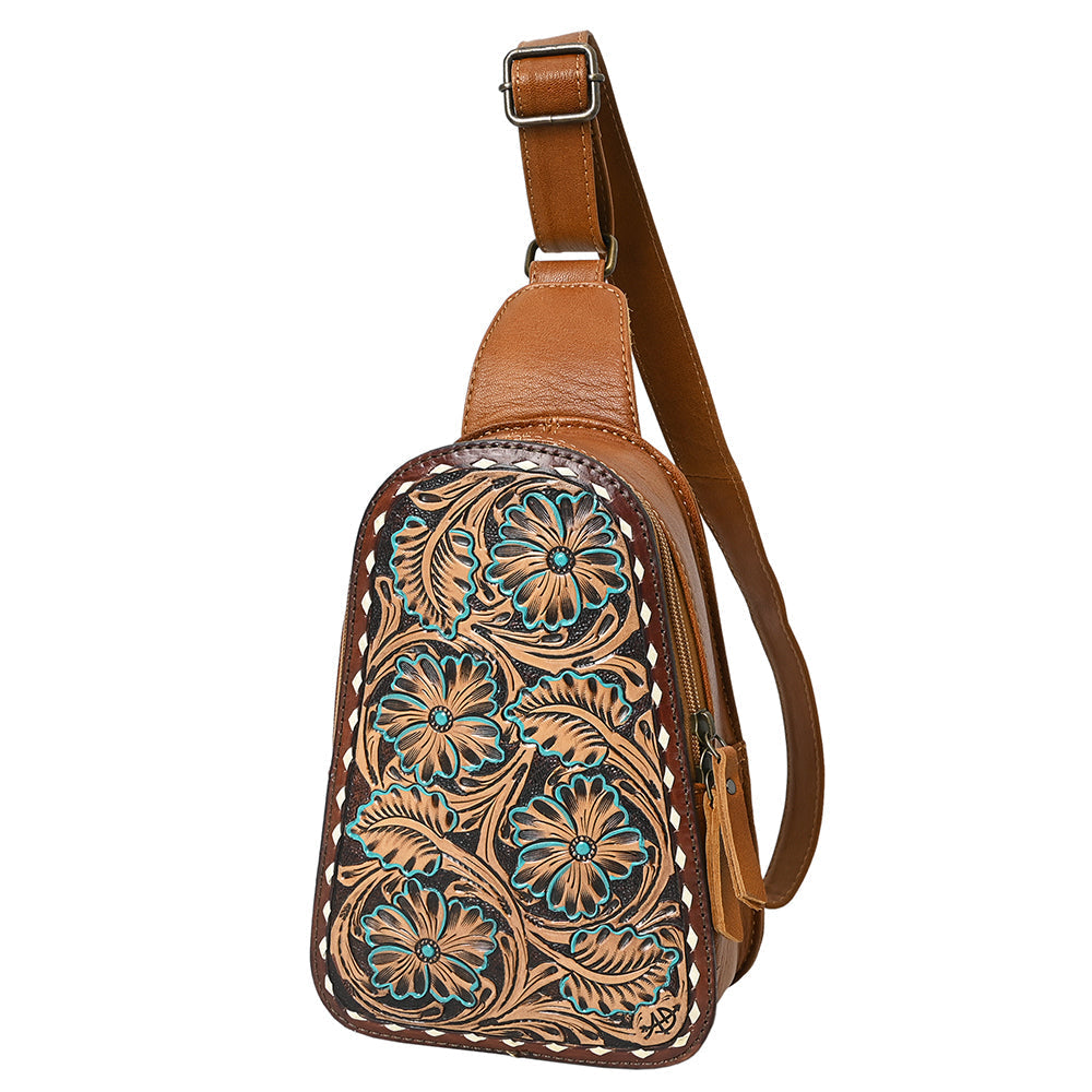 American Darling Sling Hand Tooled Genuine Leather