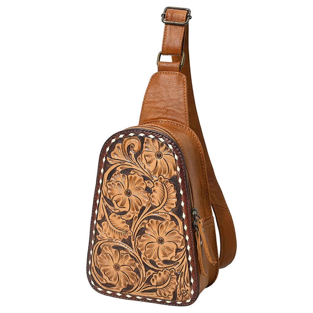 American Darling Sling Hand Tooled Genuine Leather