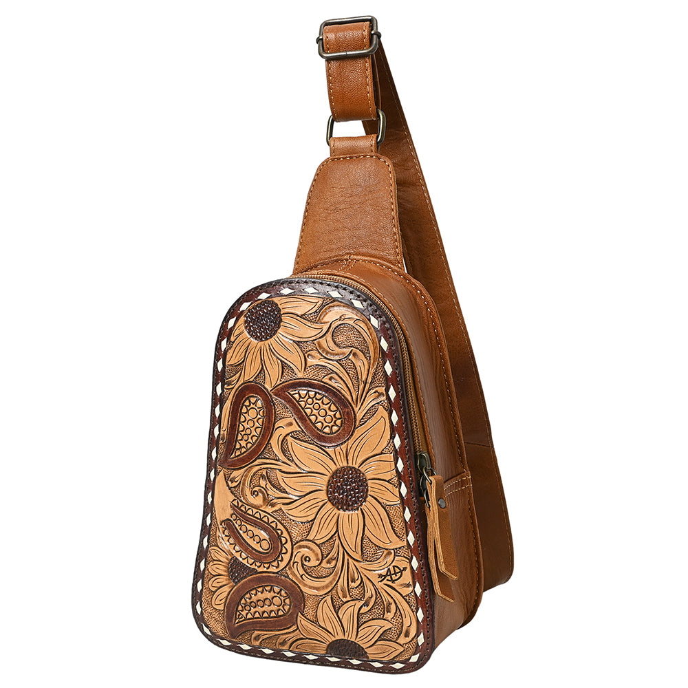 American Darling Sling Hand Tooled Genuine Leather