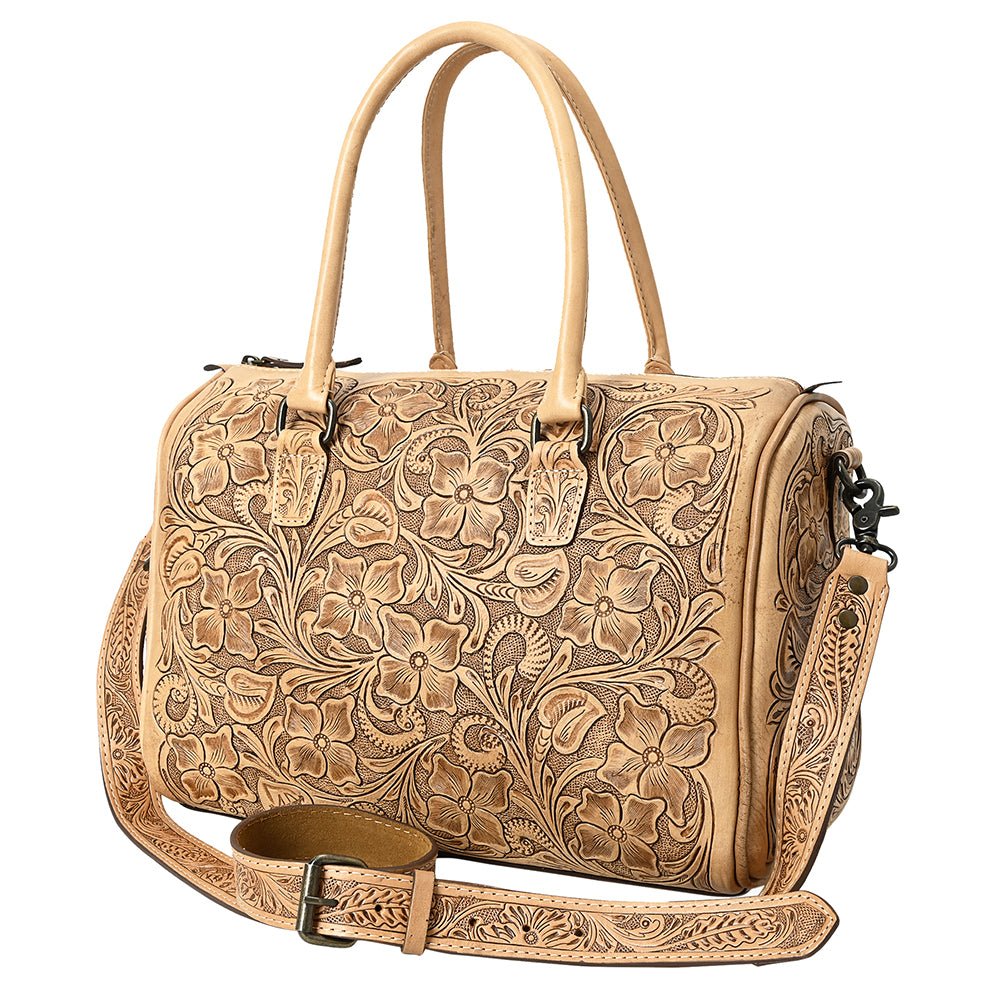 American Darling Duffel Hand Tooled Genuine Leather