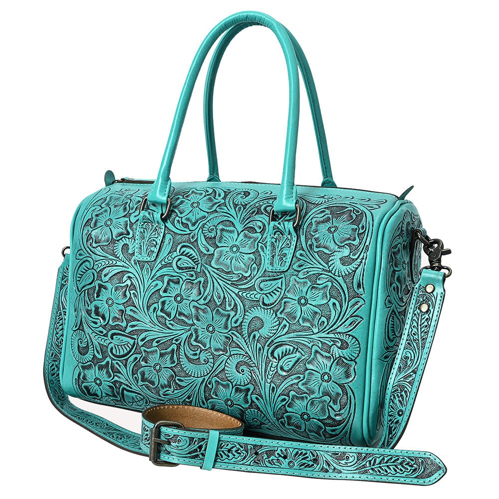 American Darling Duffel Hand Tooled Genuine Leather