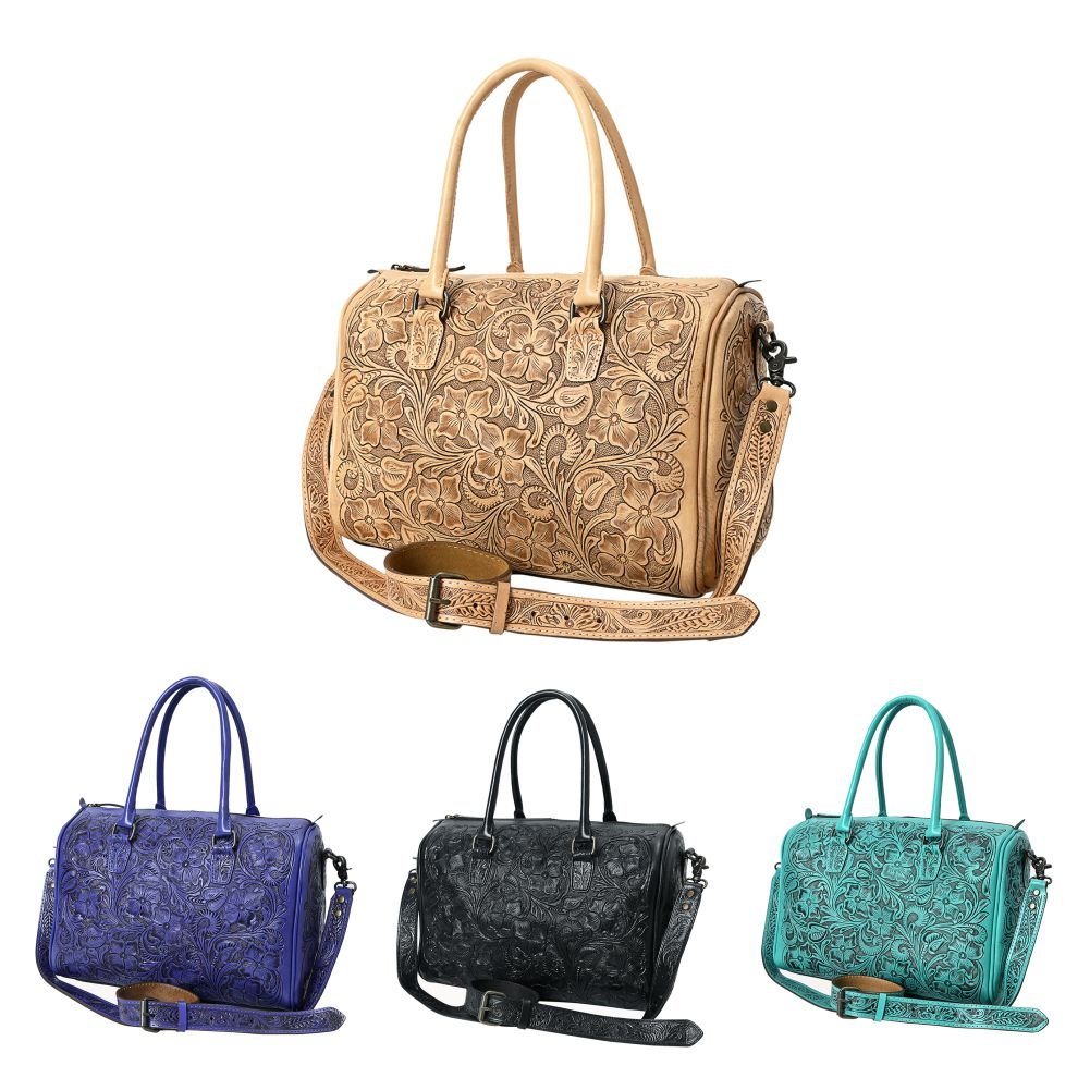 American Darling Duffel Hand Tooled Genuine Leather