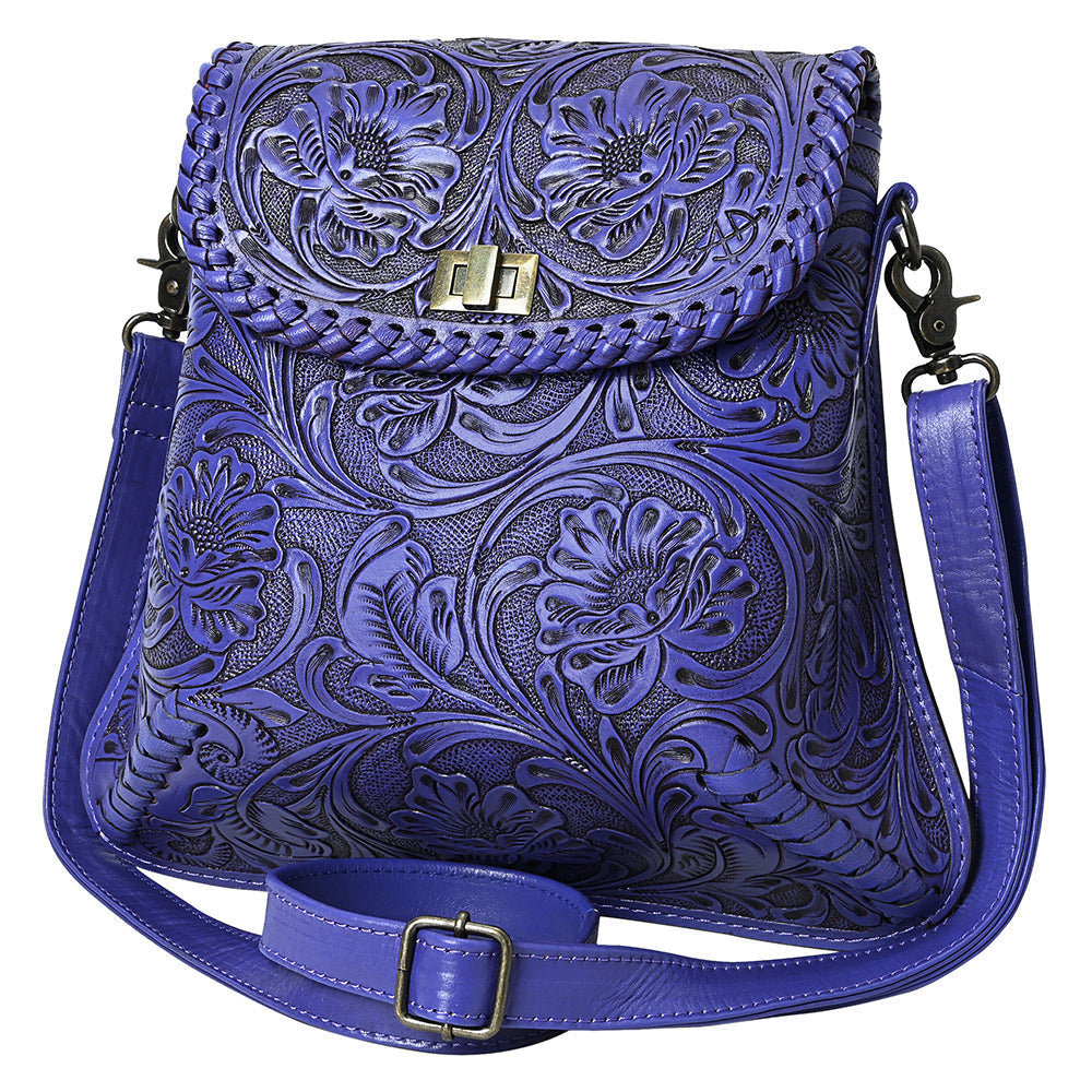 American Darling Crossbody Hand Tooled Genuine Leather