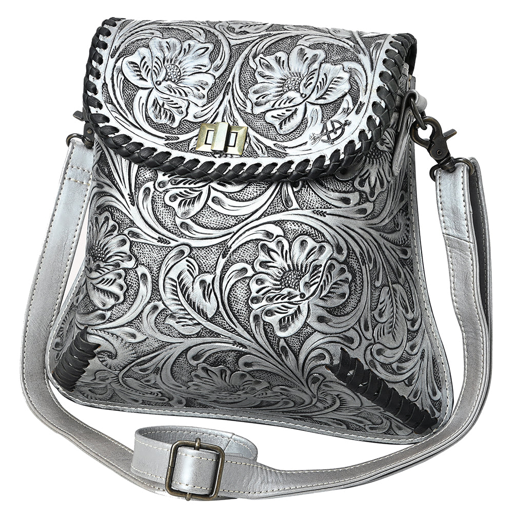 American Darling Crossbody Hand Tooled Genuine Leather