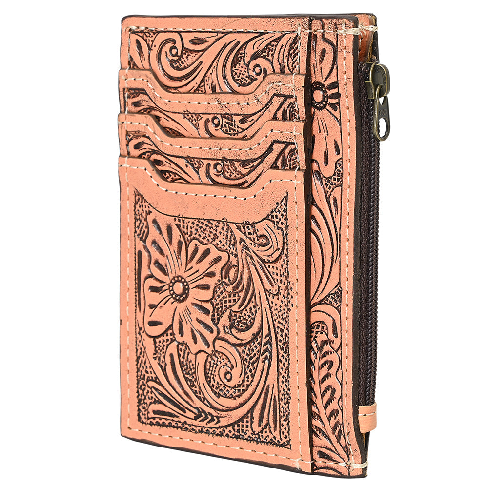 American Darling Card-Holder Hand Tooled Genuine Leather