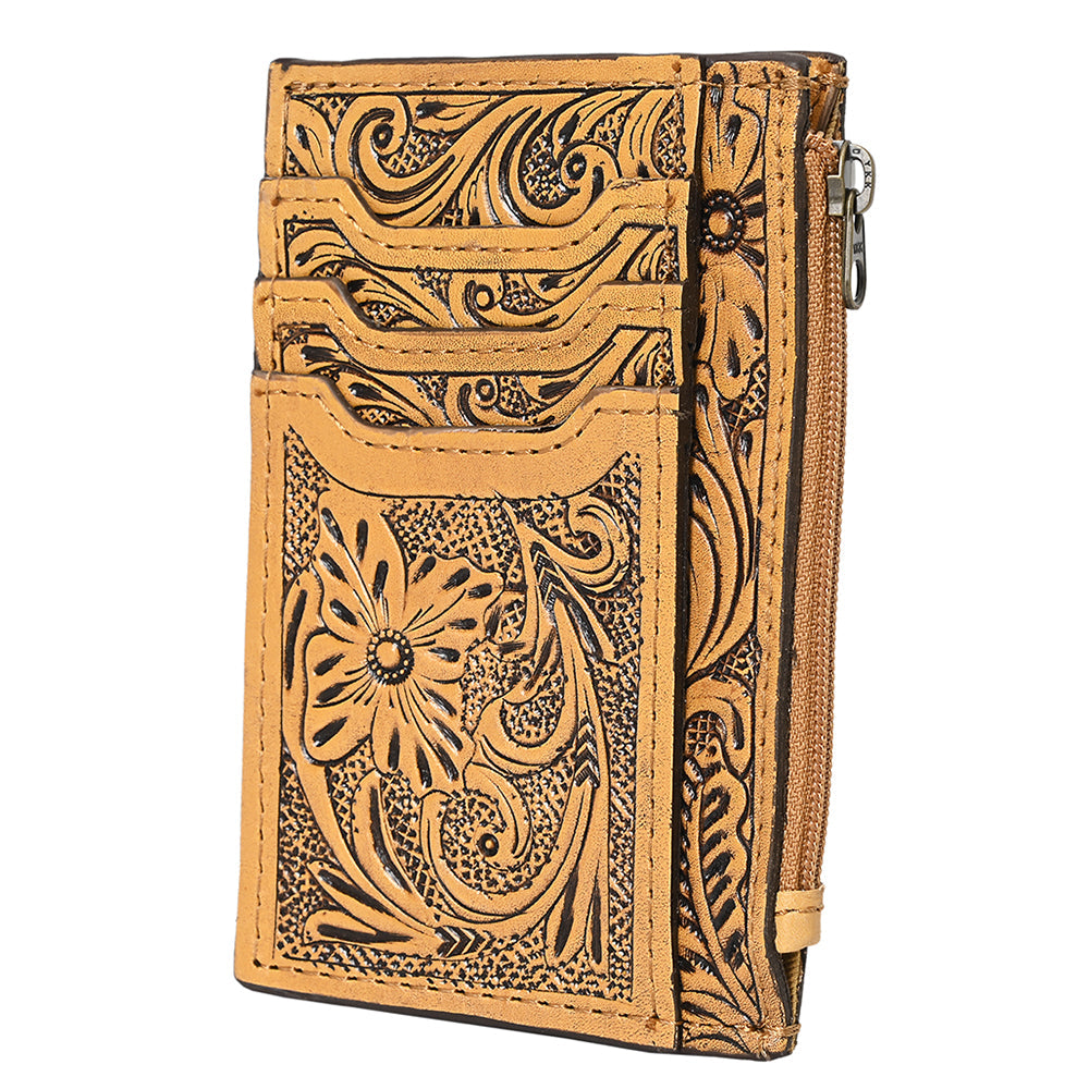 American Darling Card-Holder Hand Tooled Genuine Leather