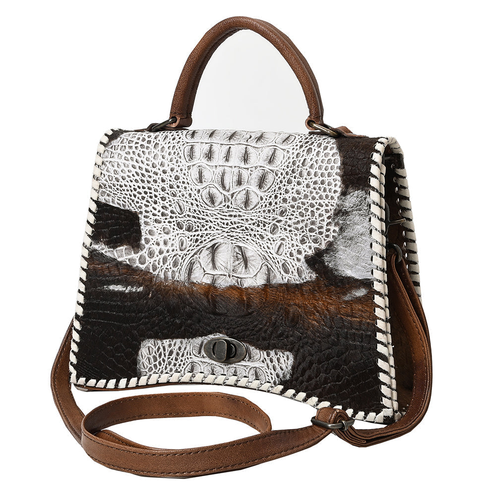 American Darling Tote Crocodile Embossed Genuine Leather