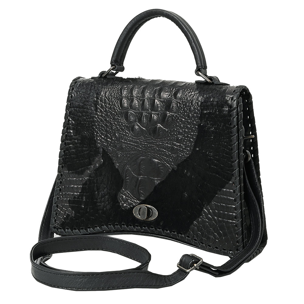 American Darling Tote Crocodile Embossed Genuine Leather