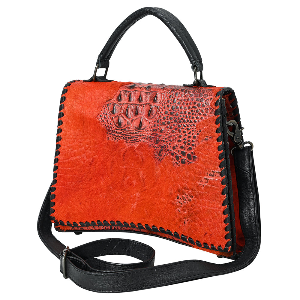 American Darling Tote Crocodile Embossed Genuine Leather
