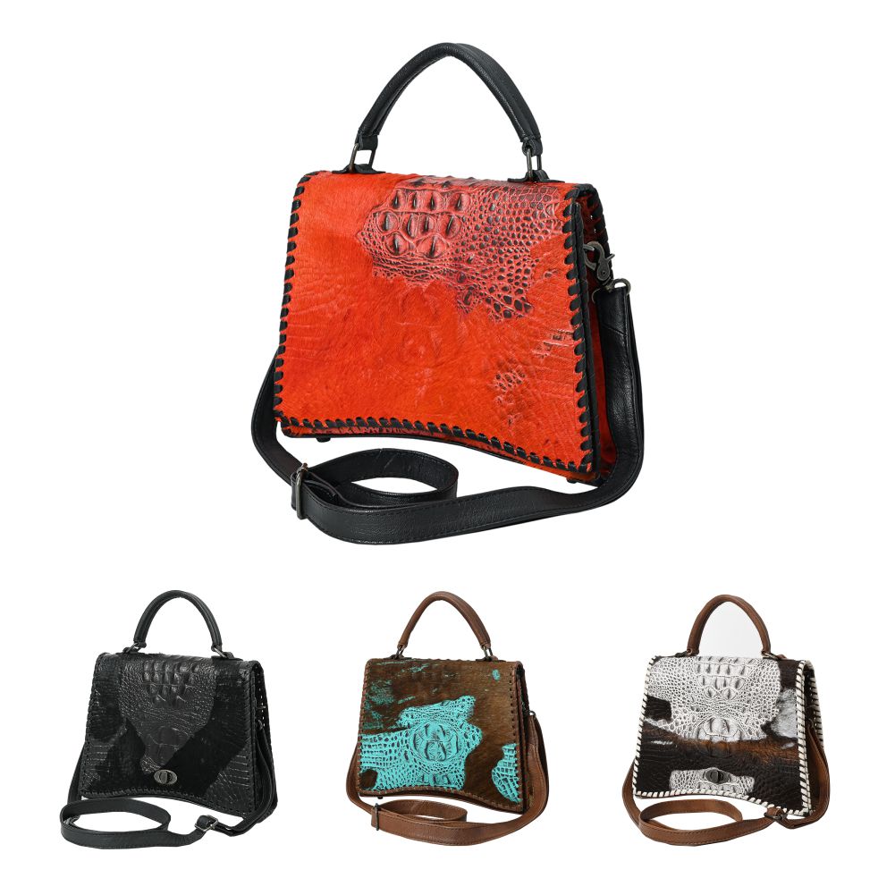 American Darling Tote Crocodile Embossed Genuine Leather