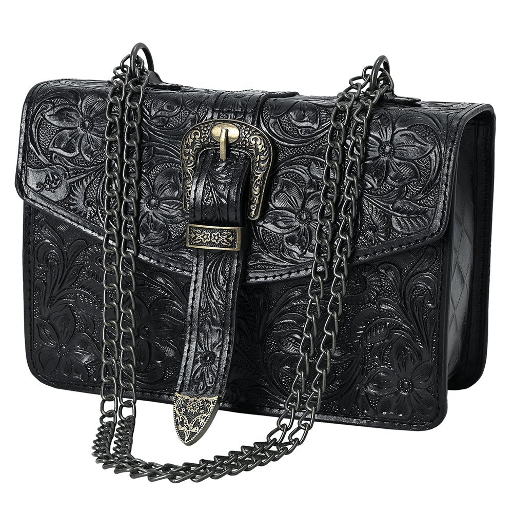 American Darling Small Crossbody Beautifully Hand Tooled Genuine Leather