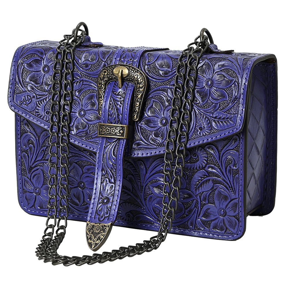 American Darling Small Crossbody Beautifully Hand Tooled Genuine Leather