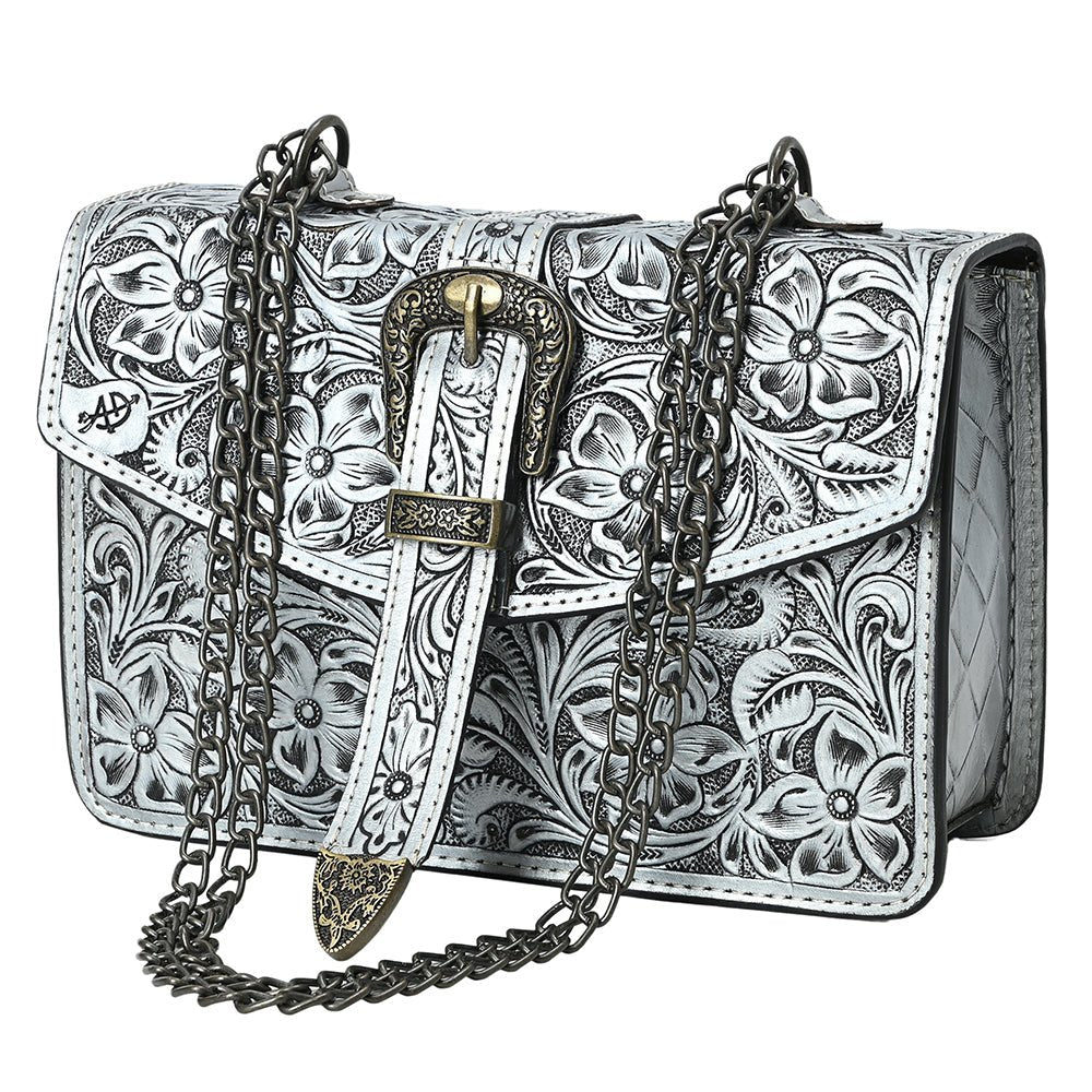 American Darling Small Crossbody Beautifully Hand Tooled Genuine Leather