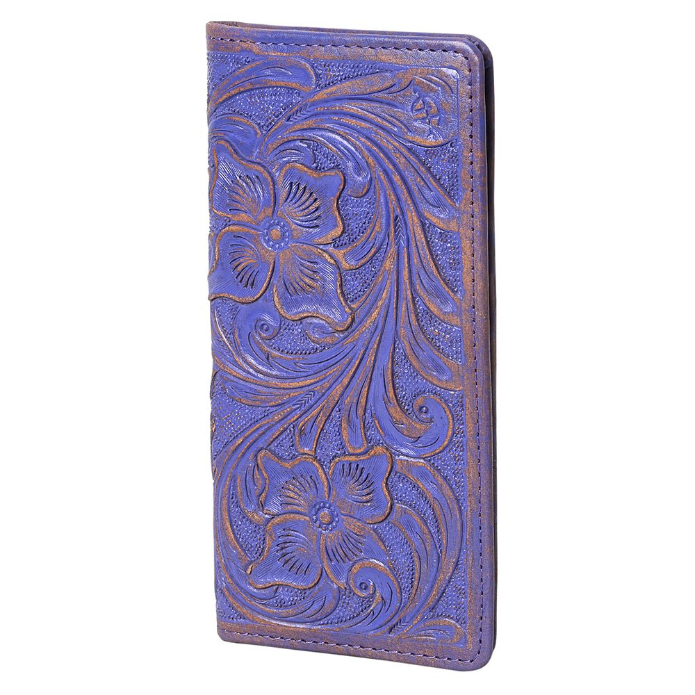 American Darling Clutch Beautifully Hand Tooled Genuine Leather