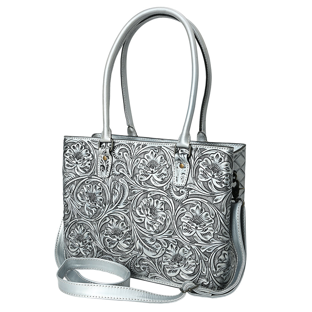 American Darling Tote Hand Tooled Genuine Leather