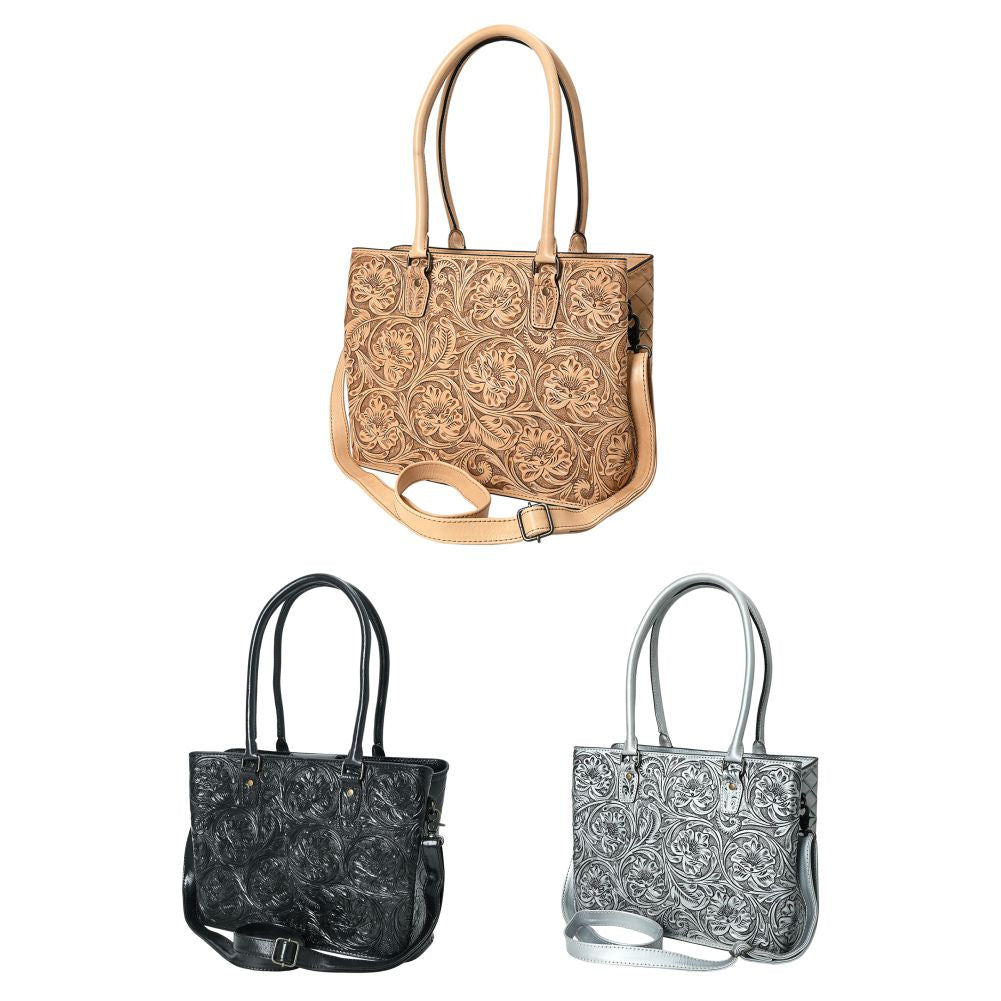 American Darling Tote Hand Tooled Genuine Leather