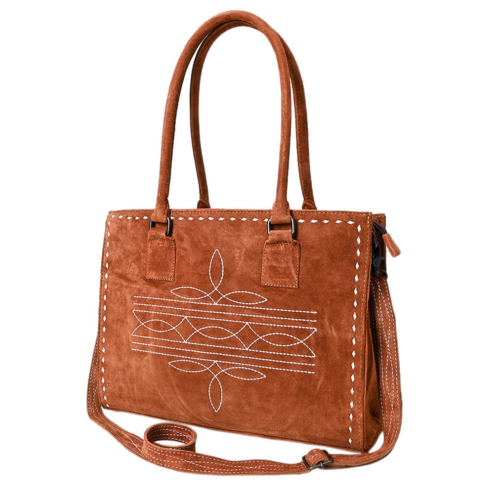 American Darling Tote Genuine Suede Leather