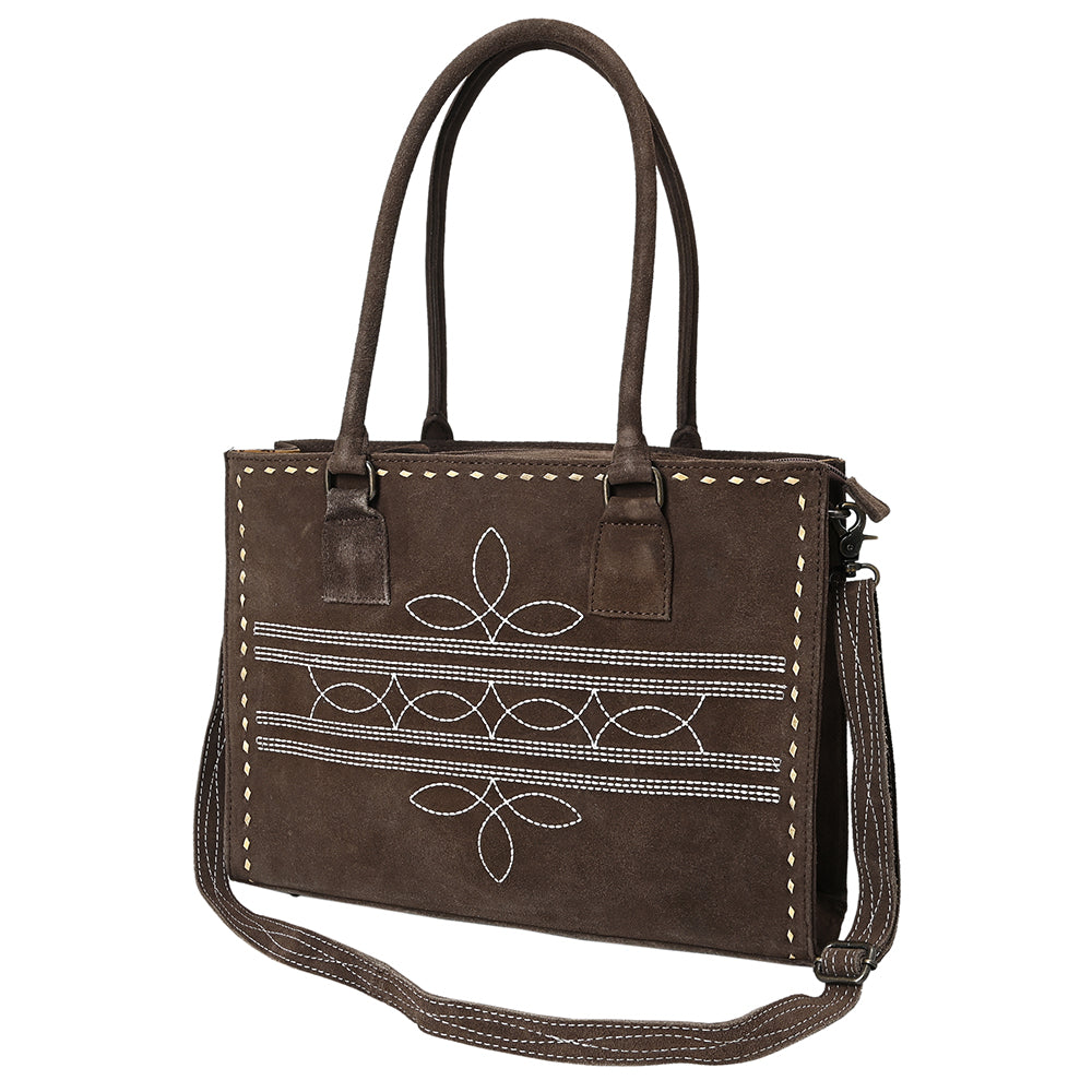 American Darling Tote Genuine Suede Leather