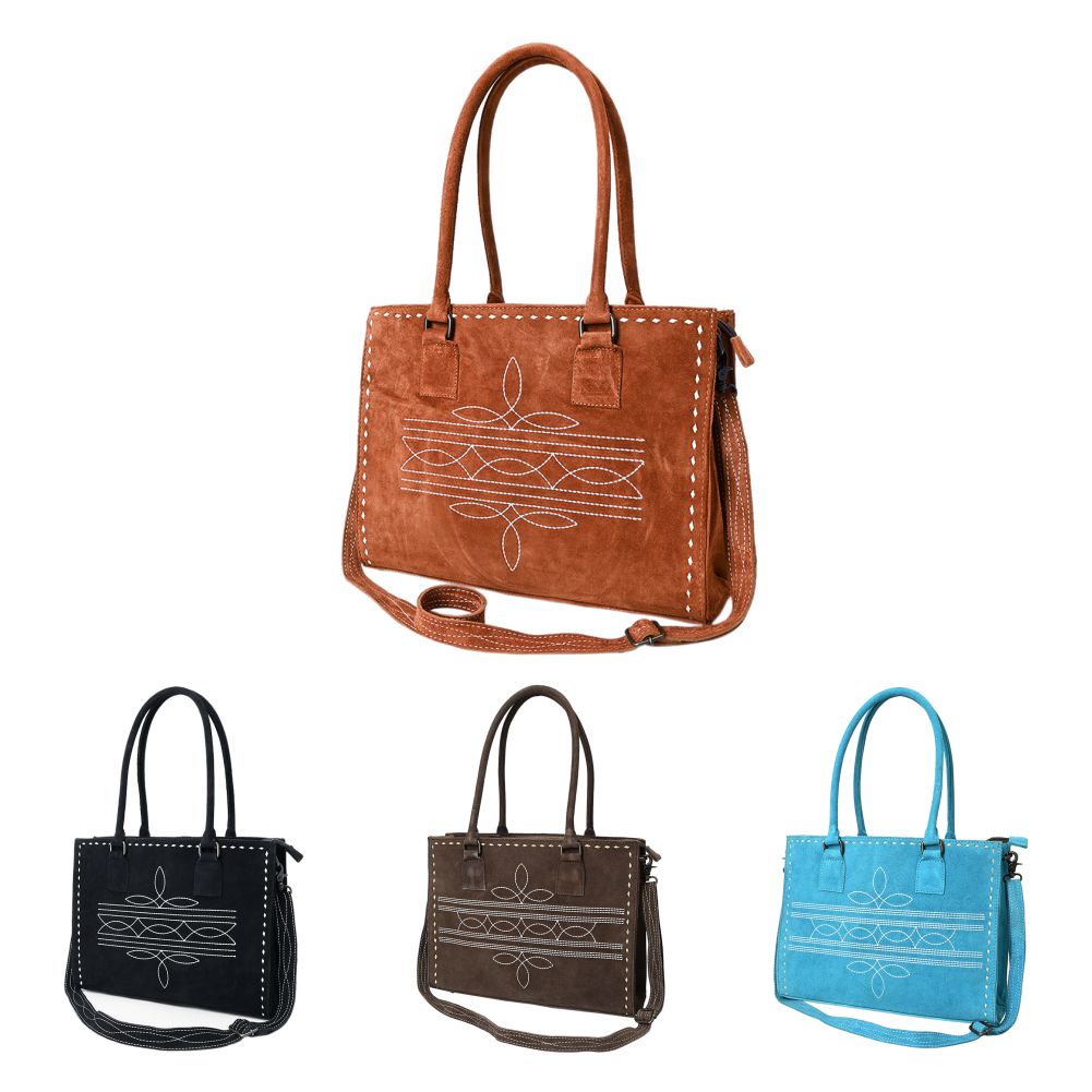 American Darling Tote Genuine Suede Leather
