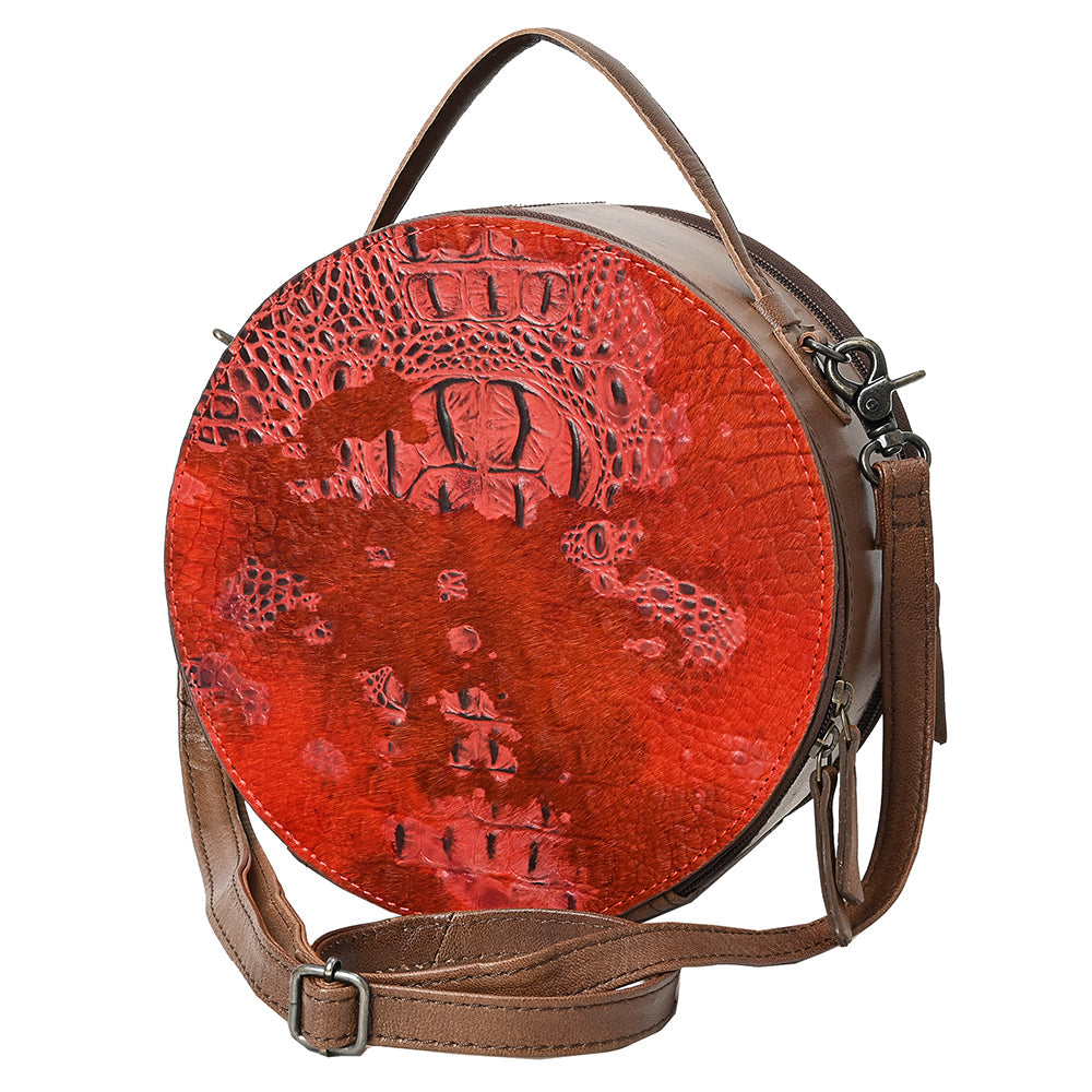 American Darling Canteen Crocodile Embossed Genuine Leather