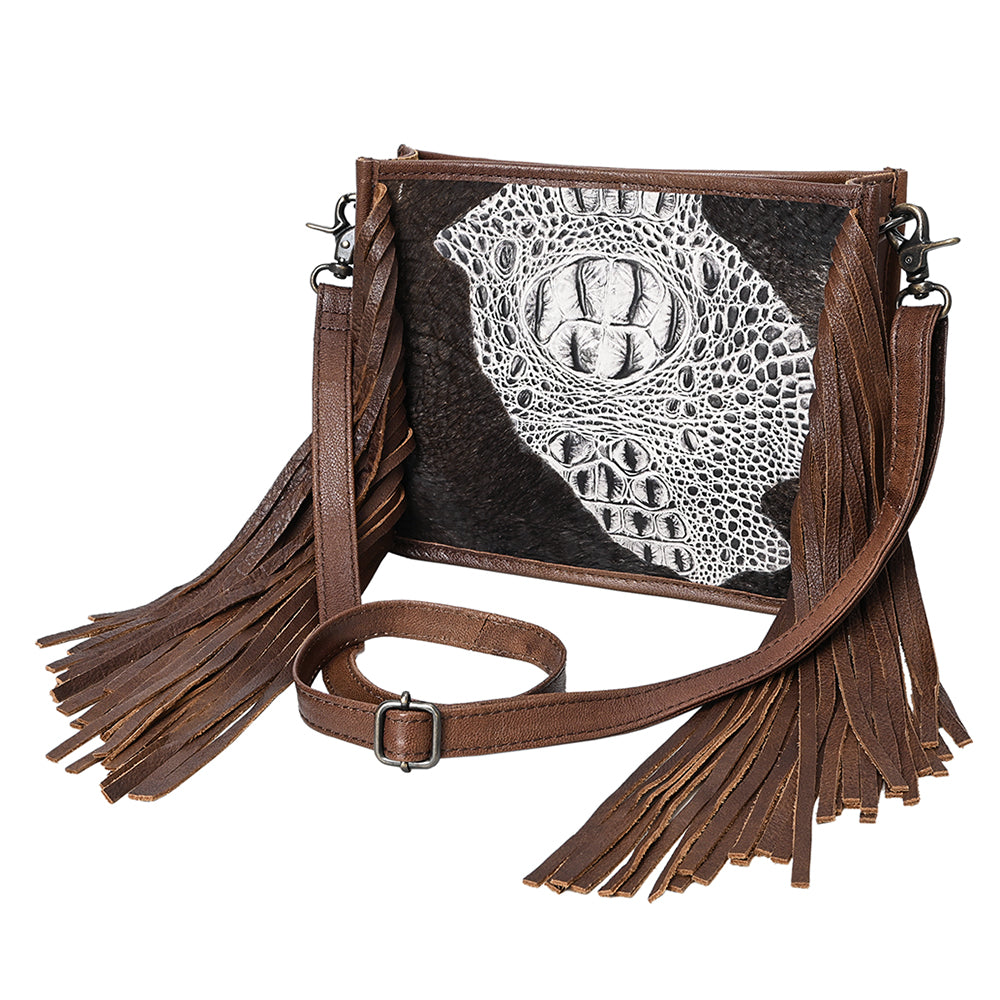 American Darling Crossbody Crocodile Embossed Genuine Leather