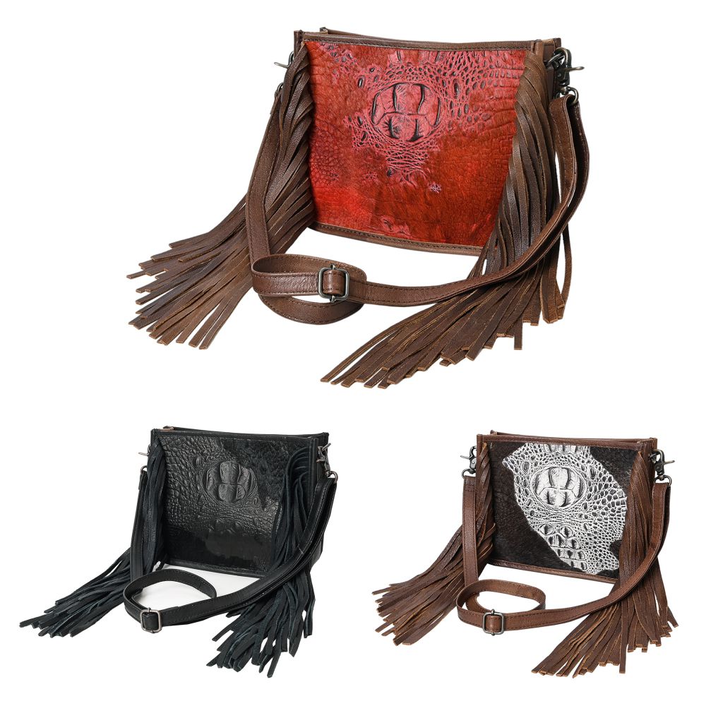 American Darling Crossbody Crocodile Embossed Genuine Leather