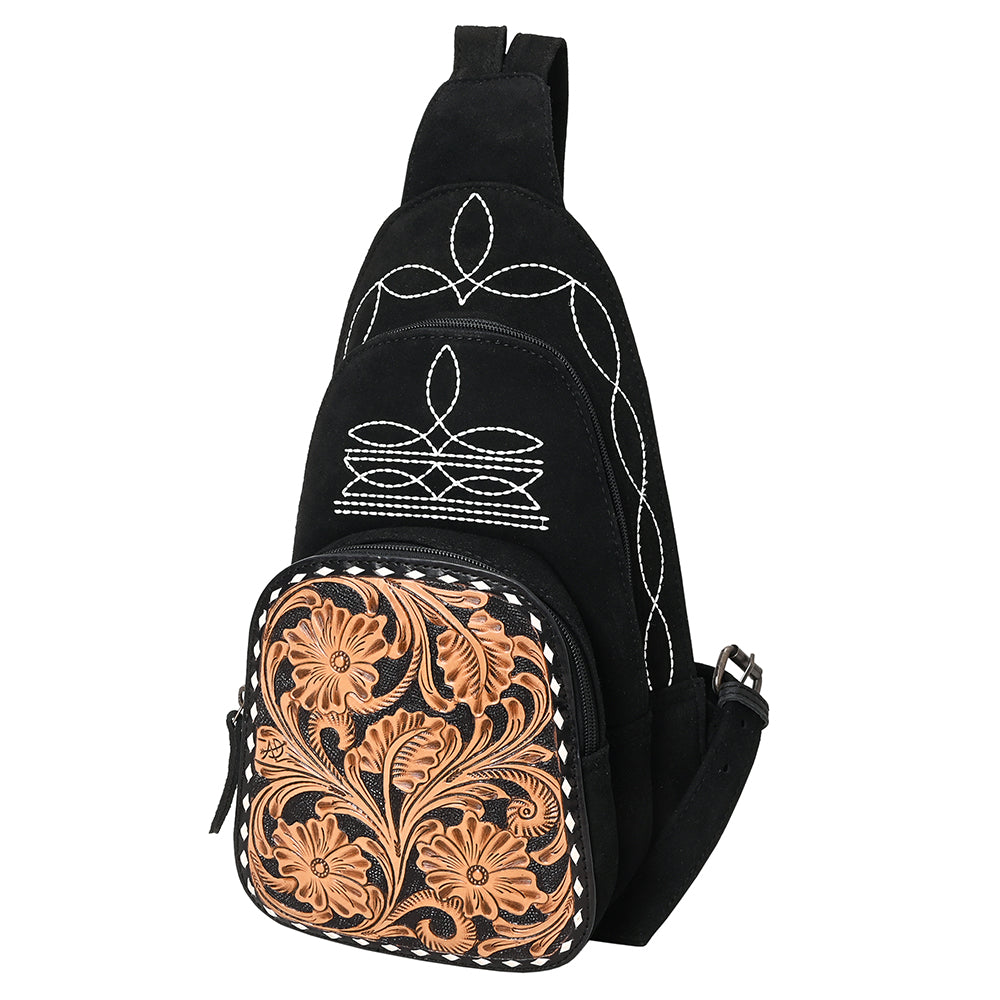 American Darling Sling Hand Tooled Genuine Leather