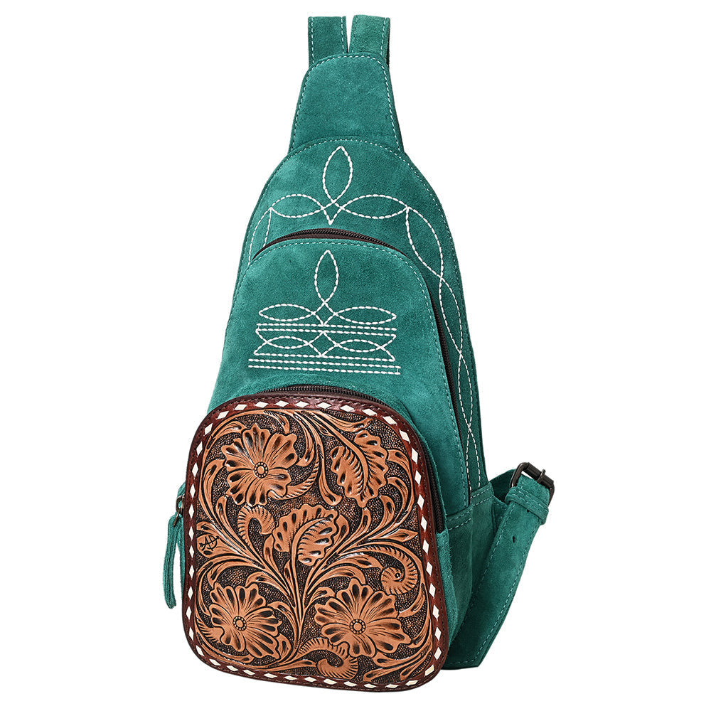 American Darling Sling Hand Tooled Genuine Leather