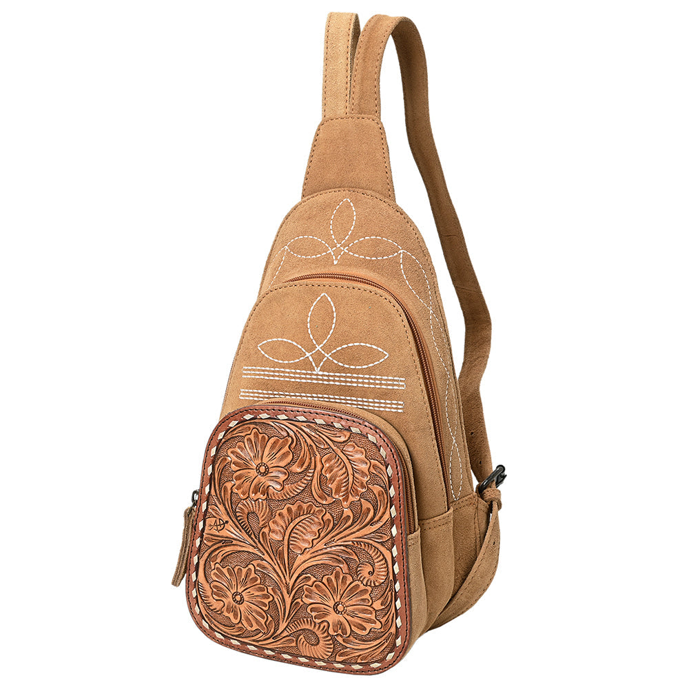 American Darling Sling Hand Tooled Genuine Leather