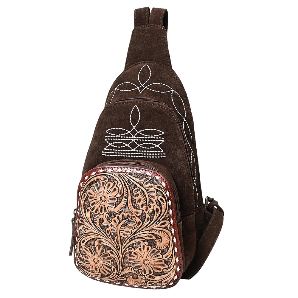 American Darling Sling Hand Tooled Genuine Leather
