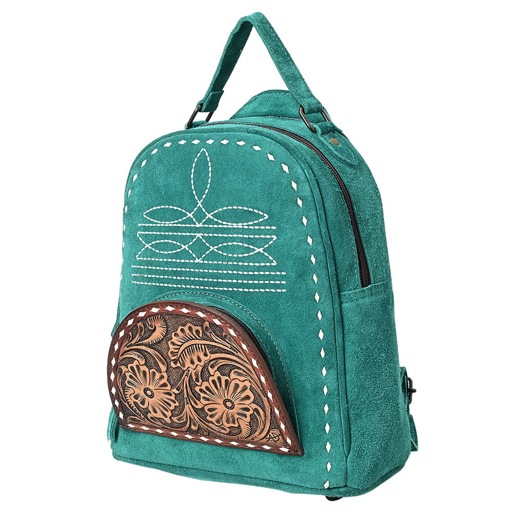 American Darling Backpack Hand Tooled Genuine Leather