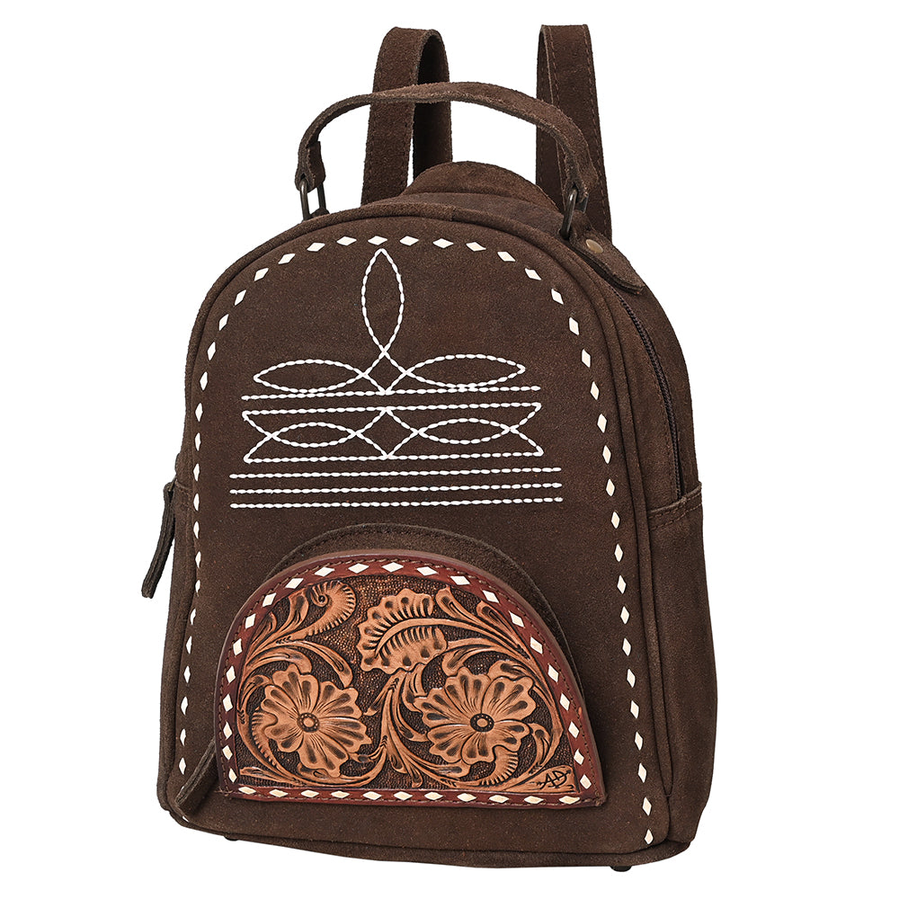 American Darling Backpack Hand Tooled Genuine Leather