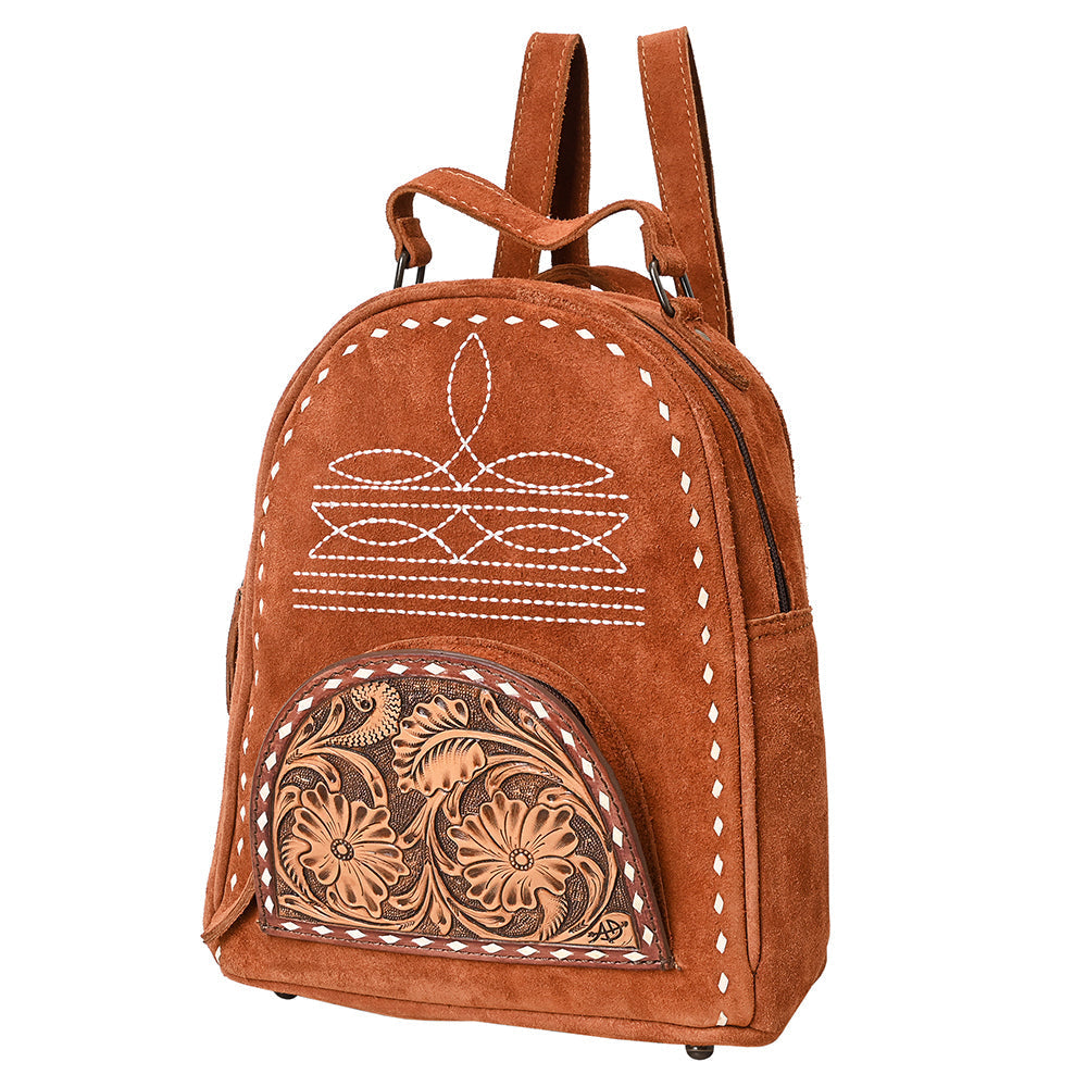 American Darling Backpack Hand Tooled Genuine Leather