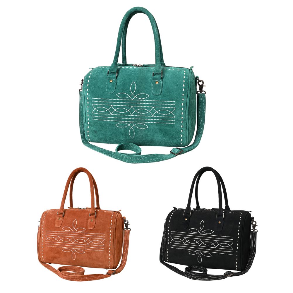 American Darling Tooled Leather Western Travel Duffel Bag