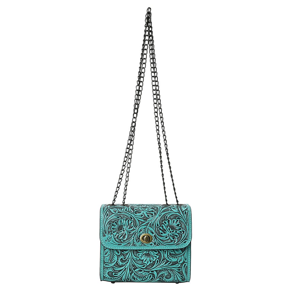 American Darling Small Crossbody Beautifully Hand Tooled Genuine Leather