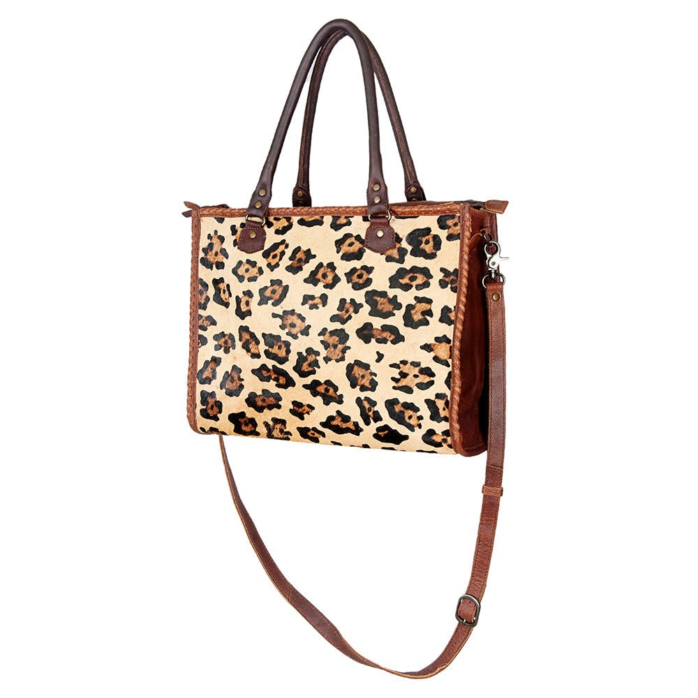 American Darling Briefcase Hair-On Genuine Leather