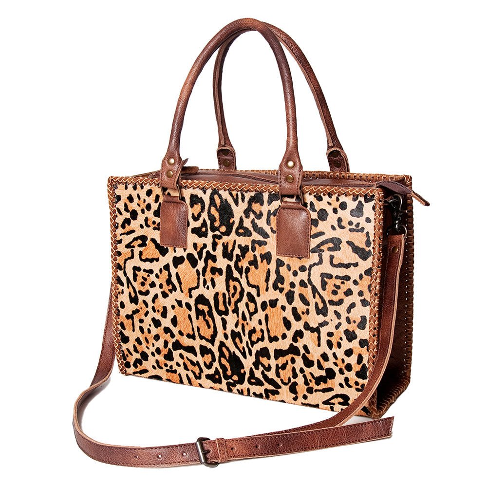 American Darling Briefcase Hair-On Genuine Leather