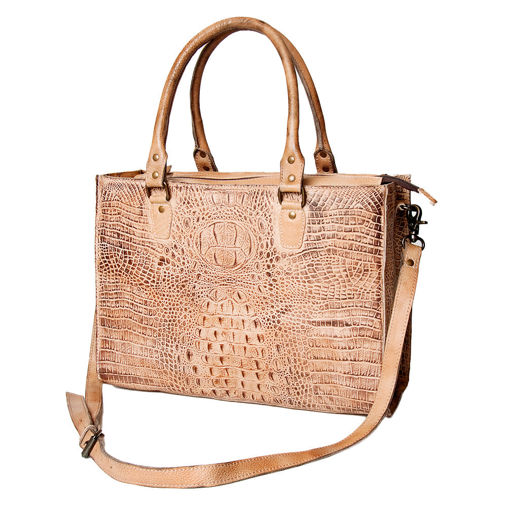 American Darling Briefcase Hand Tooled Genuine Leather
