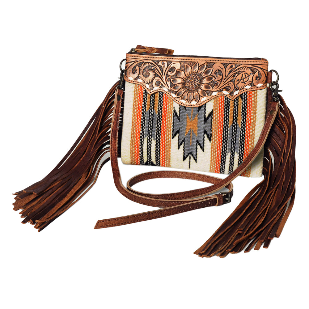 American Darling Crossbody Saddle Blanket Genuine Leather