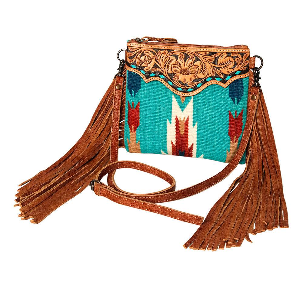 American Darling Crossbody Saddle Blanket Genuine Leather