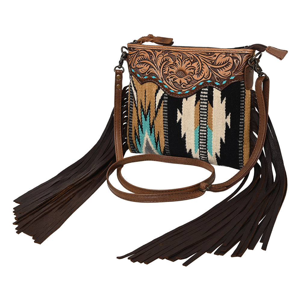 American Darling Crossbody Saddle Blanket Genuine Leather