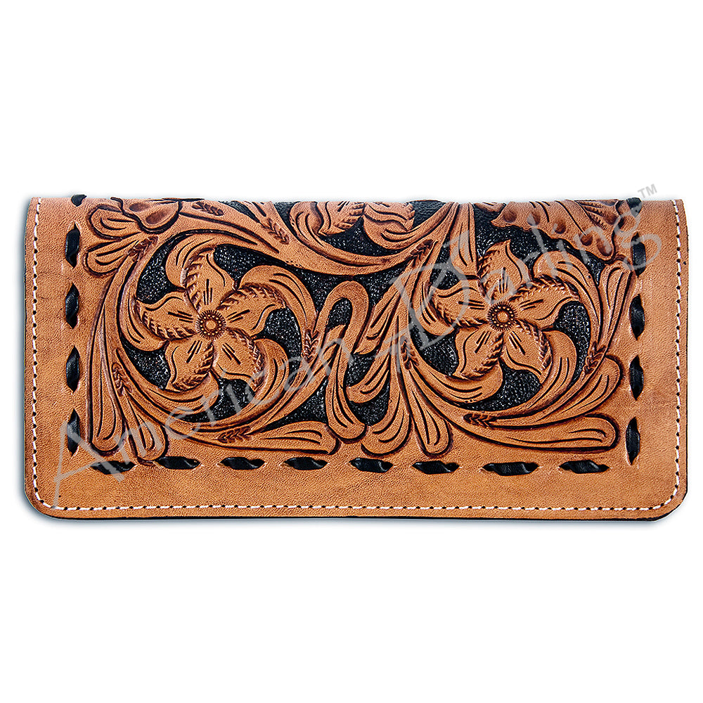 American Darling Clutch Hand Tooled Genuine Leather