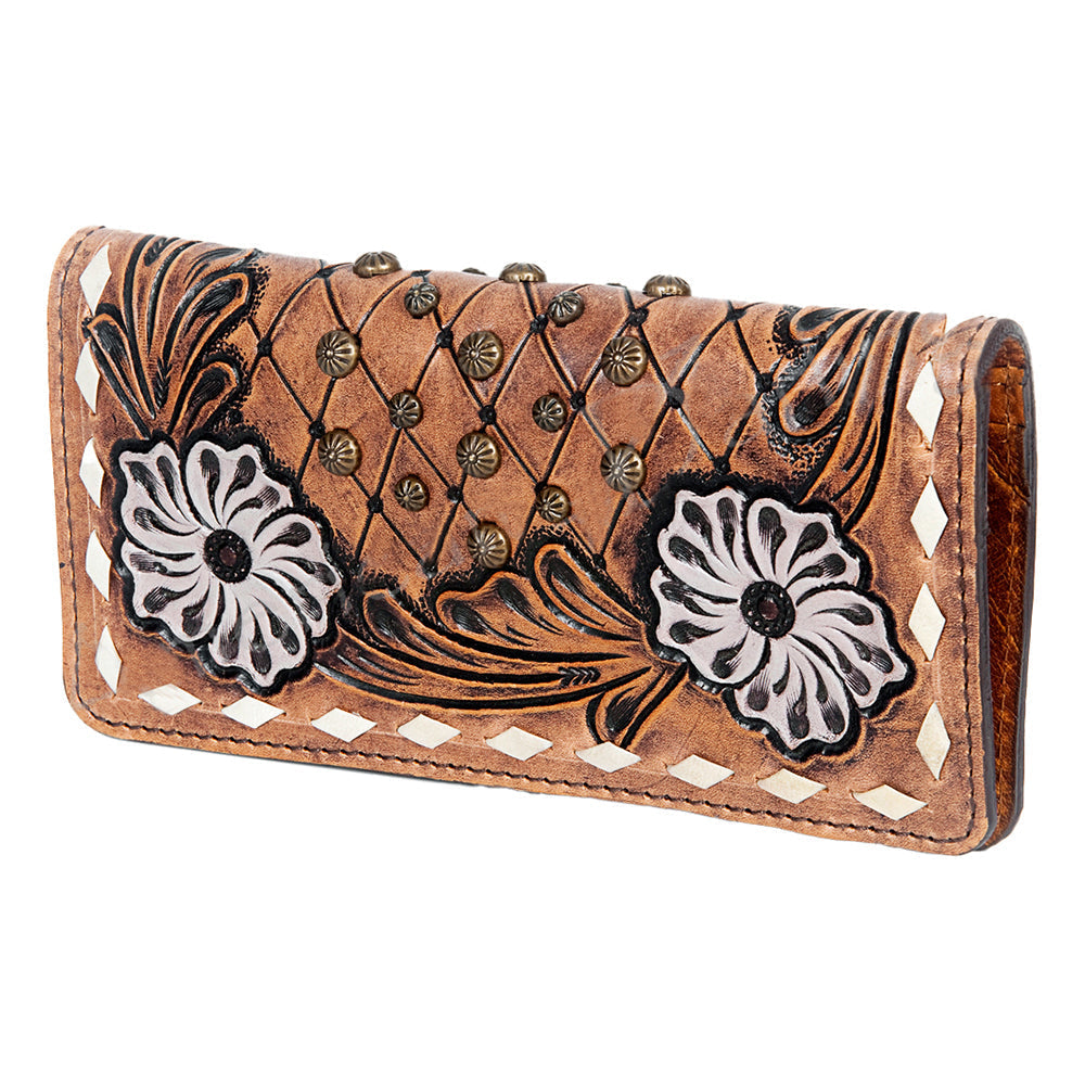 American Darling Clutch Hand Tooled Genuine Leather
