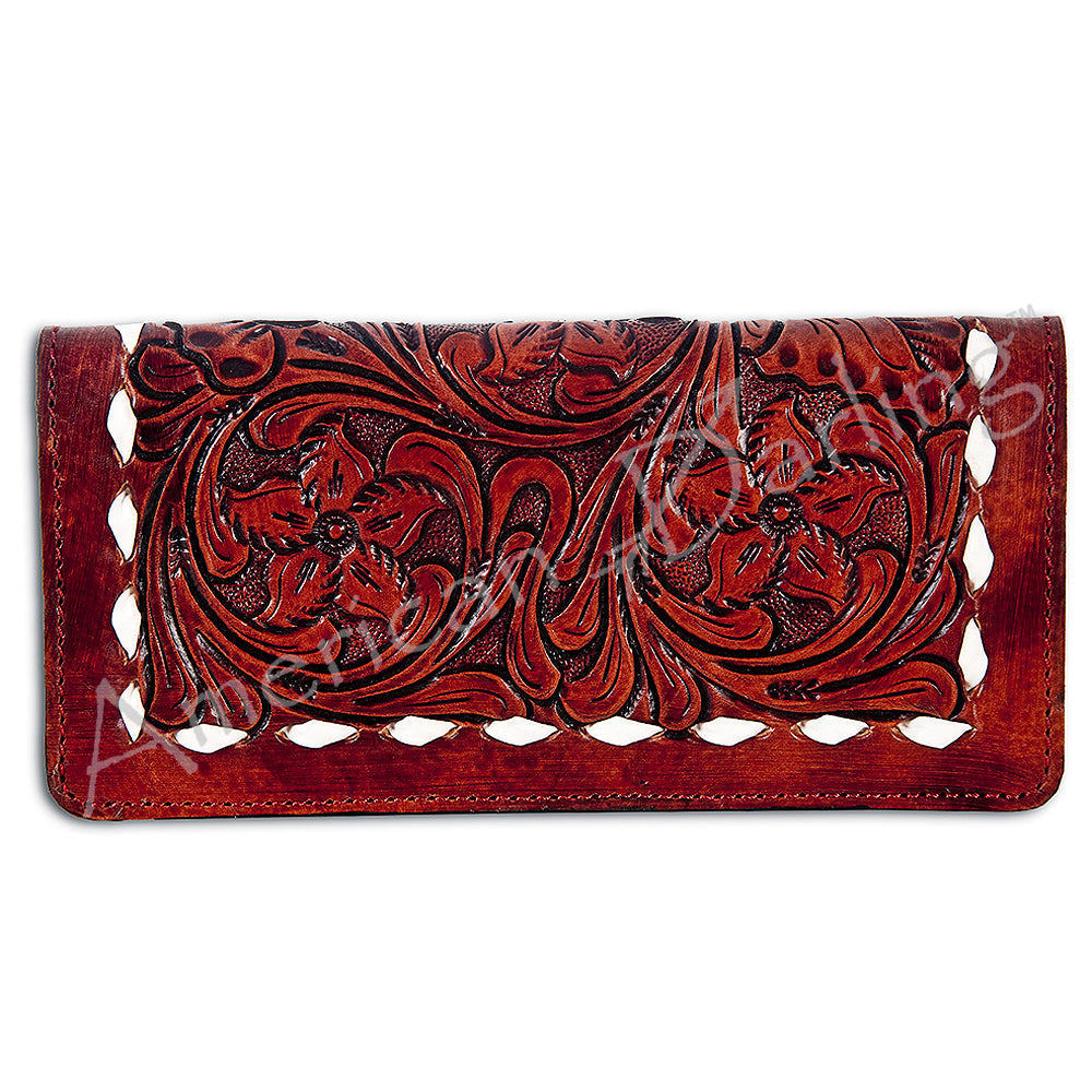 American Darling Clutch Hand Tooled Genuine Leather