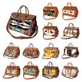 American Darling Hand-Tooled Saddle Blanket Genuine Leather Duffel Bag