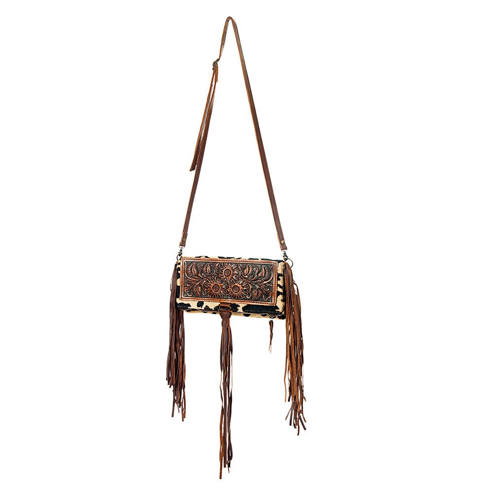 American Darling Hand-Tooled Hair-On Genuine Leather Wallet