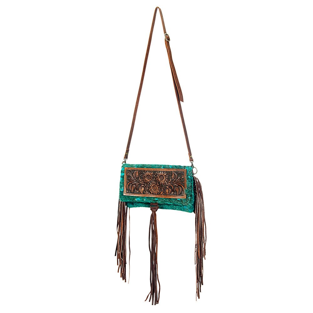 American Darling Hand-Tooled Hair-On Genuine Leather Wallet